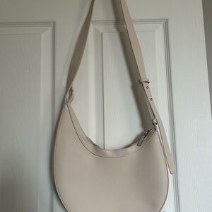 BCBG Asymmetrical Elegant Cream Shoulder Bag